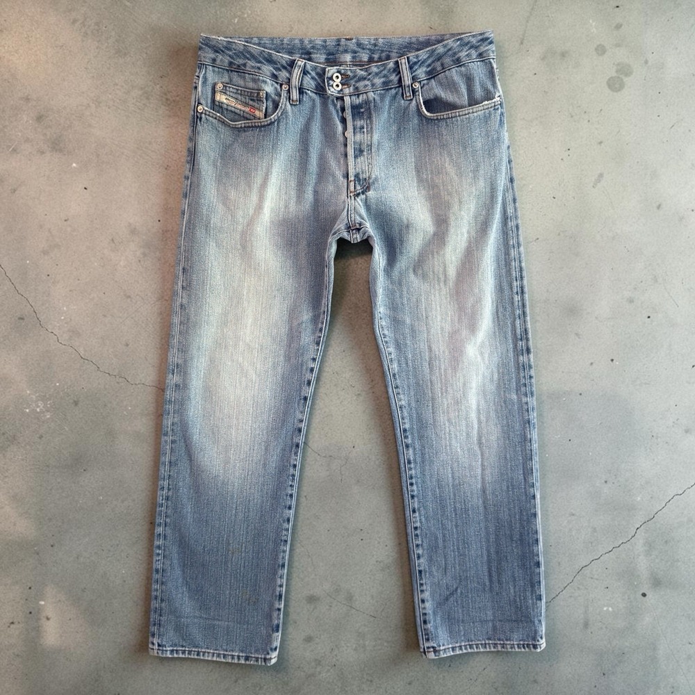 Diesel Rabox Jeans Mens 38 Fits 34x31 Light Wash Straight Leg Made In Italy